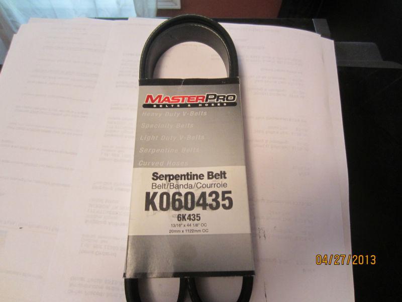 Find MasterPro Serpentine Belt K060435 New! in Jackson, Tennessee, US