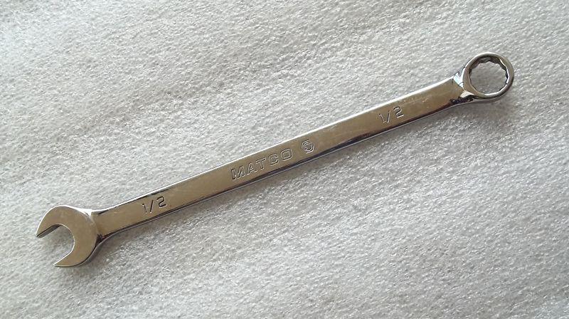 Matco tools mcl162 long 1/2" combination box / open end wrench ~ full polish