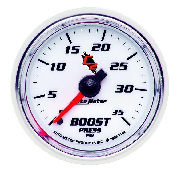 Auto meter 7104 c2 2 1/16" mechanical boost pressure gauge 0-30  psi
