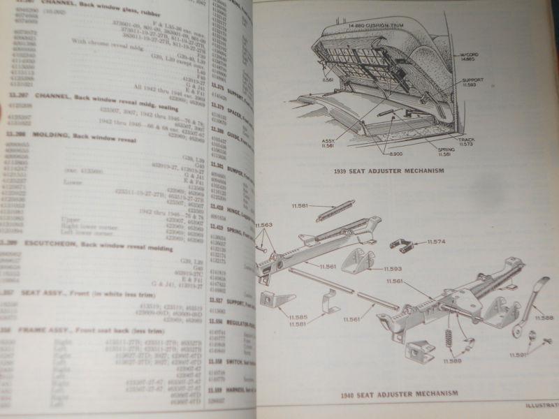 Find 19371946 OLDSMOBILE BODY & CHASSIS MASTER PARTS CATALOG 1938 1939