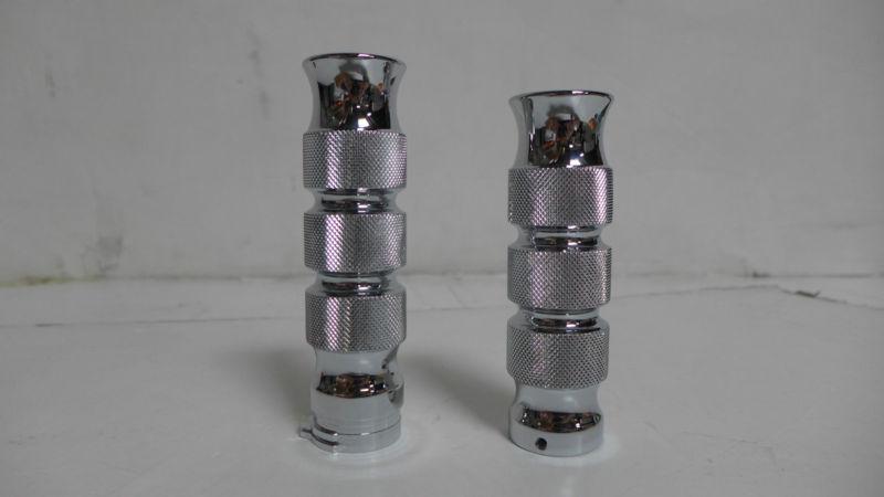Arlen ness chrome knurled flare tip grips harley-davidson 07-109