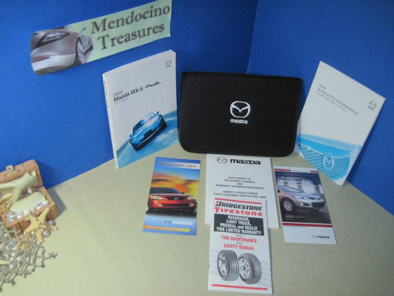 2004 mazda mx-5 miata owners manual package and case "fast free u.s. shipping!!"