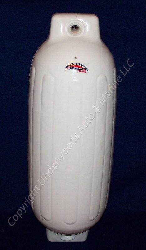 Boat fender white bumper 8.5" x 27" vinyl docking new!