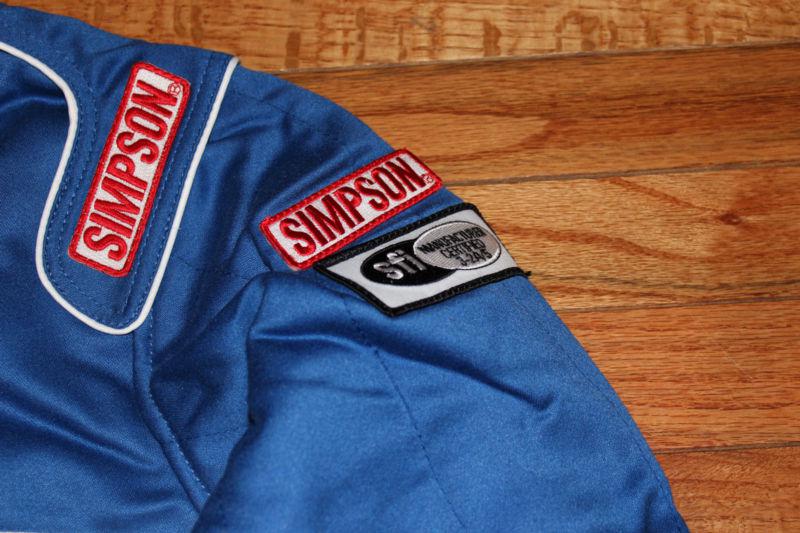 New Simpson Blue Sateen Racing Suit Size Medium - Dirt Track, Sprint, ARCA, US $290.00, image 3