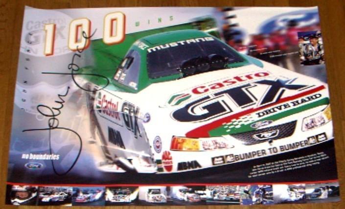 Brand new limited edition ford nhra john force 100 wins 36" x 24"  poster!