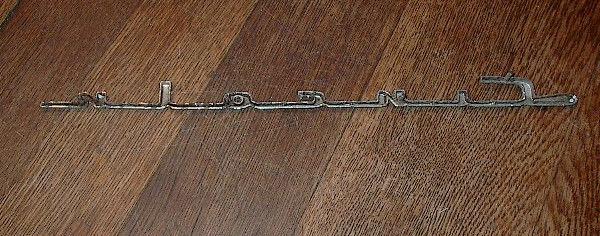 1956 LINCOLN SCRIPT EMBLEM 14 7/8