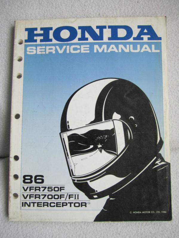 Honda interceptor vfr750f vfr700f vrf700fii int oem service shop manual vfr