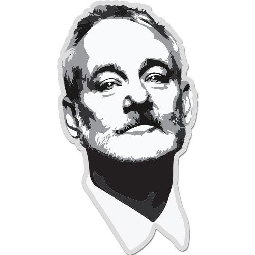 Bill murray face meme car window sticker decal 9" x 6"