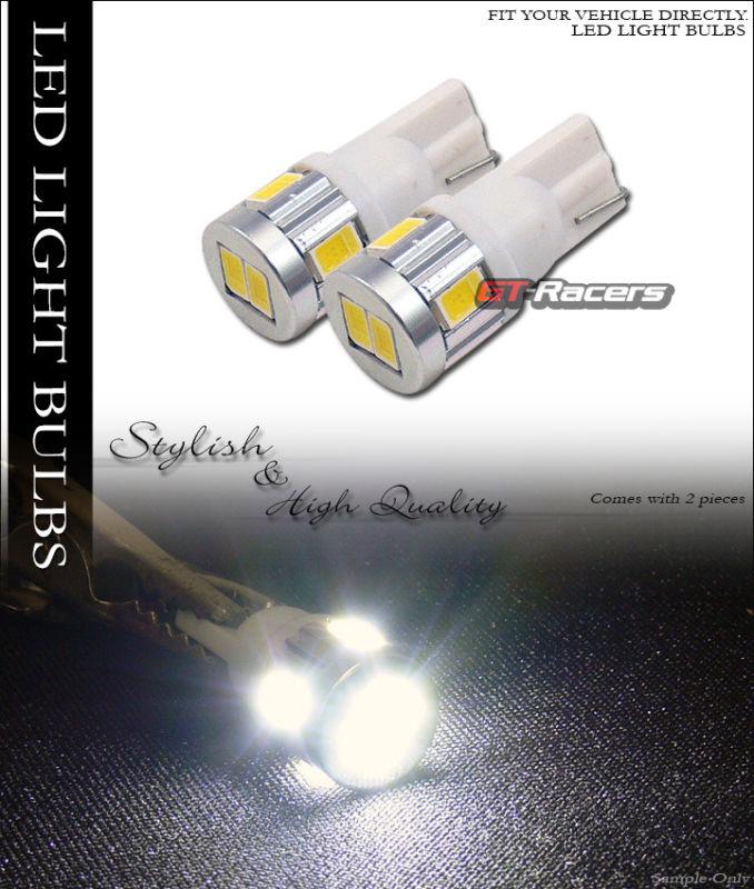 Sell 2X WHITE T10 WEDGE BASE 6 5730 SMD LED PARKING/TURN SIGNAL/TAIL