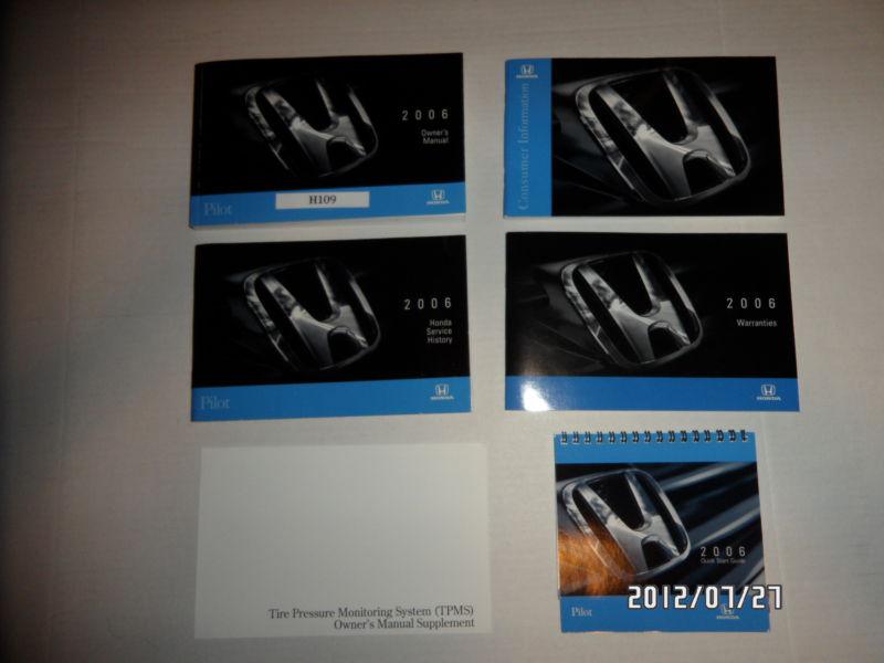 2006 honda pilot oem owners manual--fast free shipping to all 50 states