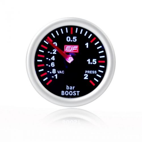 Silver tinted shell -1~2 bar boost car smoke boost gauges meters 2" 52mm