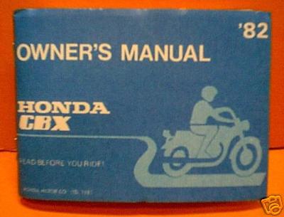Honda 1981-82 cbx owners manual cbx1000 rare look!