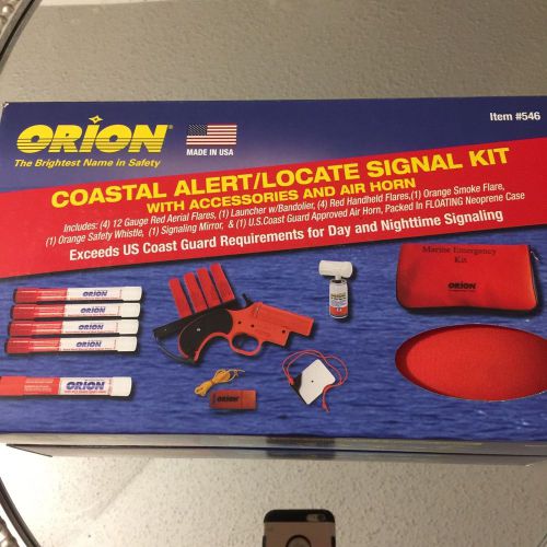 Orion marine signal flare kit with accessories and air hor