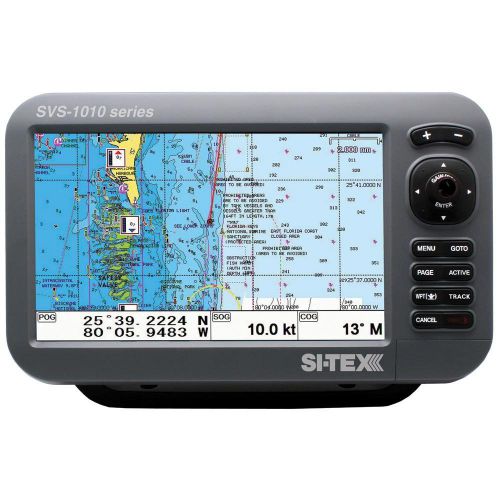 Si-tex svs-1010c 10&#034; chartplotter w/internal gps antenna &amp; navionics+ card svs-1