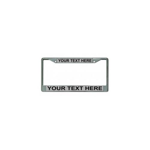 Custom personalized gray background chrome frame - lpo1884