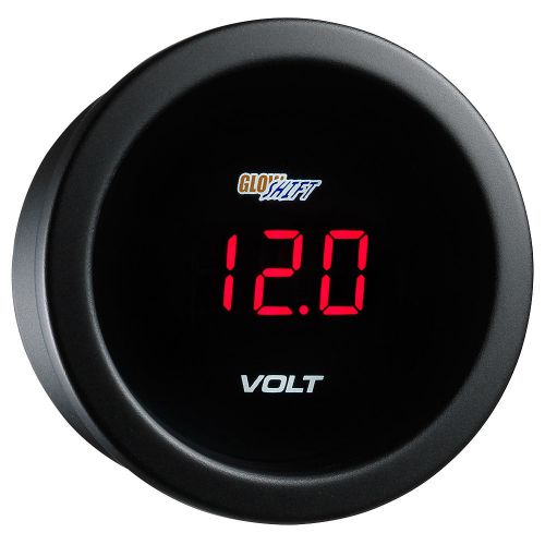 Sell GlowShift 52mm Volt Gauge Voltage Meter 8 18 Volts w. Red Digital LED Readout in West