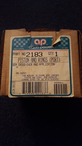 Piston and rings portside by aqua power 2183 replaces omc 502631 **new in box**