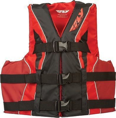 Fly racing nylon life vest adult black/red