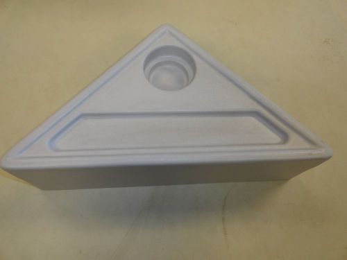 Plastic gray coaming corner w / cup holder 20" x 10 3/8" x 6 1/2" marine boat