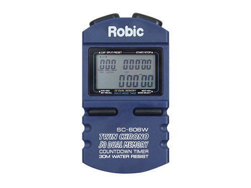 Robic 50 lap memory chronograph and countdown timer p/n sc-606w racing joes rjs