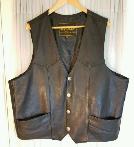 Sell Unik Ultra Size 52 XXL Black Leather Buffalo Nickle Button Front ...