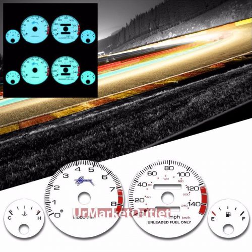 Indiglo glow gauge dash blue/green face+el cover for acura 94-01 integra mt