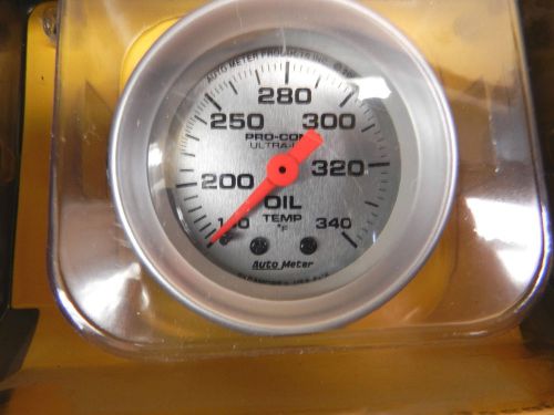 Auto meter 4346 ultra-lite mechanical oil temperature gauge 2 1/16 white 140-340