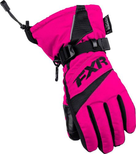 New fxr-snow helix race child waterproof gloves, fuchsia-pink, small/sm