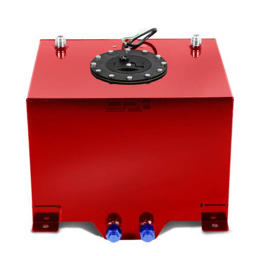 8 gallon lightweight red coat aluminum race drift fuel cell tank+level sender