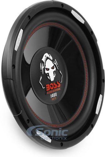 New! boss p120f 1400w 12" phantom shallow-mount single 4 ohm car subwoofer