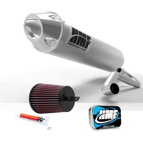 Hmf suzuki ltz 400 2003 - 2008 brushed/polished full exhaust muffler + jet + kn