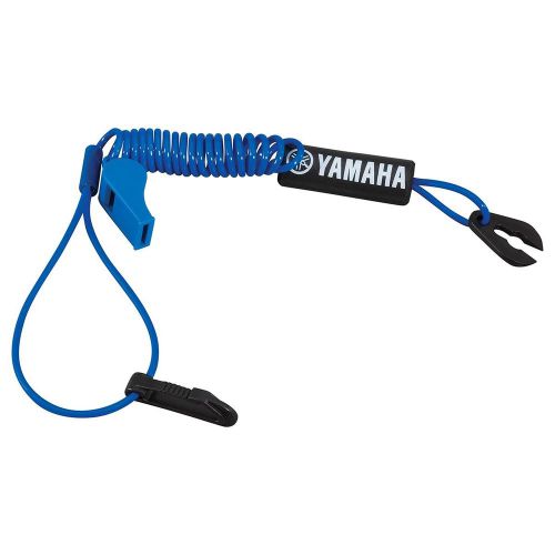 Oem yamaha boat lanyard with whistle blue mar-sptln-yd-bl