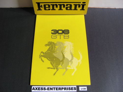 1975 1976 ferrari 308 gtb (grp body) owners dealers deluxe sales brochure # l120