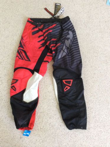 Fly racing kinetic riding pants atv/mx size: 32 men's (red)