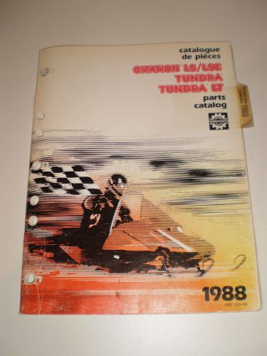 Skidoo 1988 parts catalog  manual formula  citation ls / lse