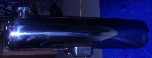 Spun aluminum gas tanks polished stainless steel with 5x5 sump