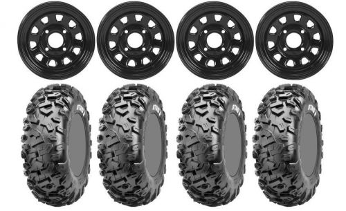 Kit 4 cst stag tires 26x9-12/26x11-12 on itp delta steel black wheels ter