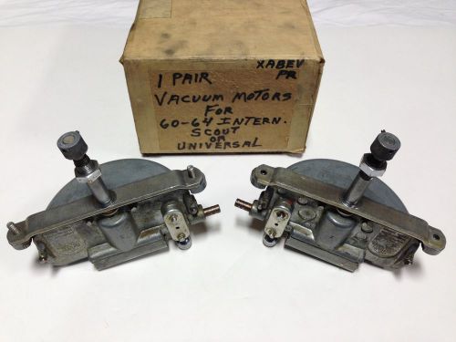 1960-64 international scout vacuum wiper motors pair nos