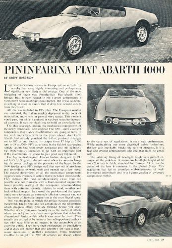 1965 fiat abarth 1000 classic original article - pe21