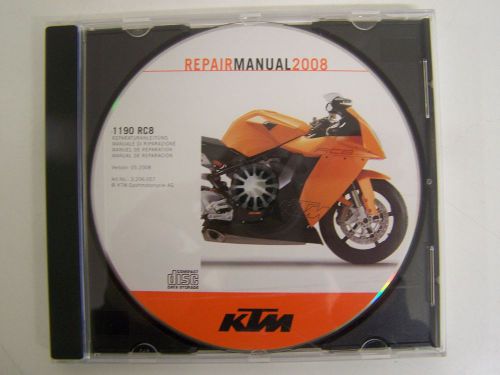2008 ktm 1190 rc8 motorcycle repair service shop manual new disc