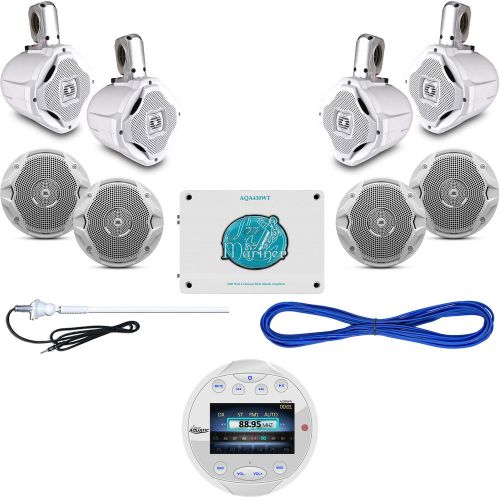 Sell Marine 4800W Amplifier,Bluetooth Circle Boat Radio,6.5"Speaker Set