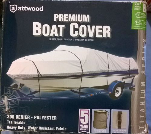 Attwood silver series 300 denier polyester premium boat cover model b 16'-18'6"