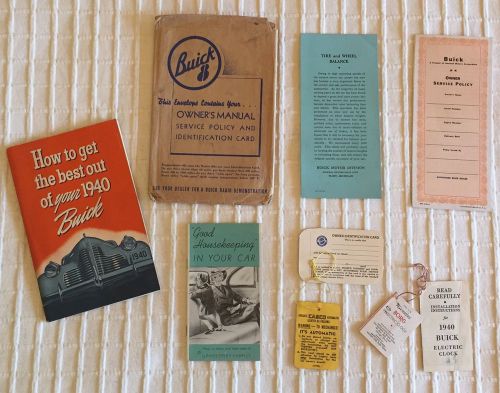 1940 buick owners manual original glove box book  never used!
