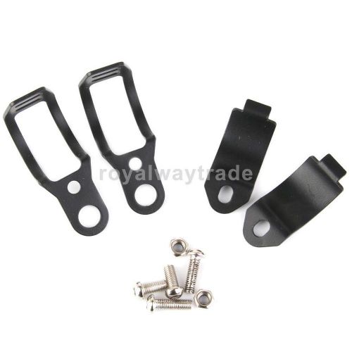 Black motorcycle turn signal light mount brackets fork ear clamps for harley