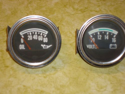 Jeep cj7 cj8 cj5 voltage &amp; oil pressure guages factory oem rare