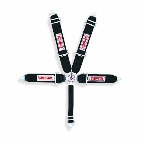 Simpson racing 29104bk cam-lock black pull-up-floor mount individual 5-point