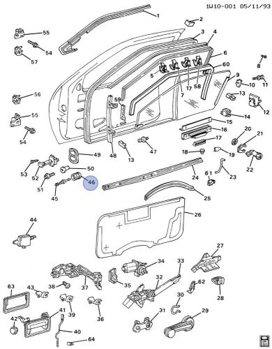 New genuine gm door jamb switch boot (seal)  gm# 20057139