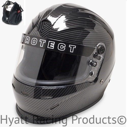 Pyrotect prosport auto racing helmet sa2015 - carbon graphic (free bag)