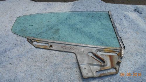 66 67 dodge charger oem tint drivers side quarter glass assembly w/ bracket nice