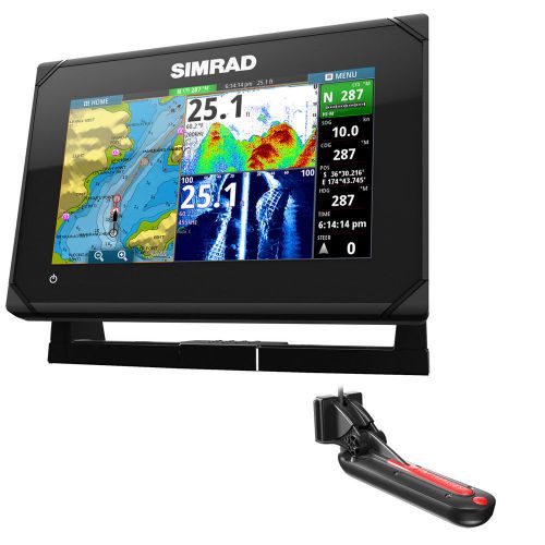 Simrad go7 xse chartplotter/fishfinder w/totalscan transom mount transducer